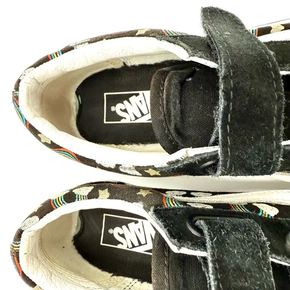 Vans Kids Black Sneakers with Rainbow Accents‎ - Picture 4 of 8